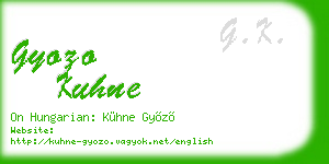 gyozo kuhne business card