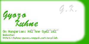 gyozo kuhne business card